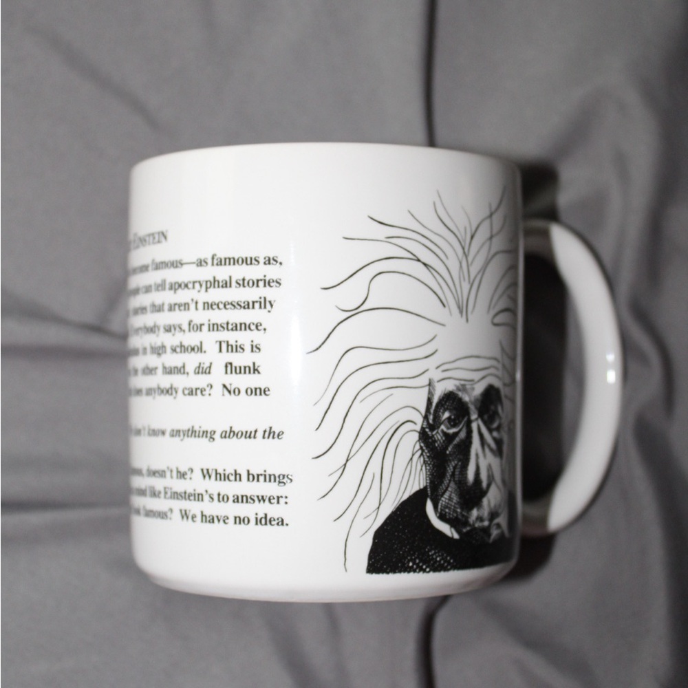 Albert Einstein Mug By Steve Cragg Vtg 1992